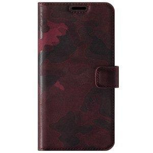 RFID Wallet case - Military Kamufláž Burgundsko - TPU Černá 