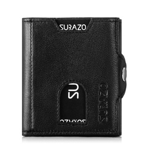 Leather luxury card case - Black Premium 