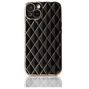 Ochranný kryt Back case - Černé Prošívané - Apple iPhone 13