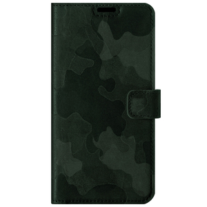 Pouzdro na telefon z pravé kůže Prestige RFID - Vojenská kamufláž tmavě zelená