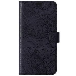 RFID Wallet case - Ornament Modrý- TPU Černá 