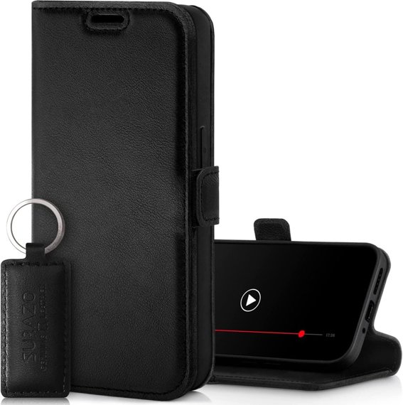 Pouzdro na telefon z pravé kůže Premium RFID - Costa Černá - TPU Černá 