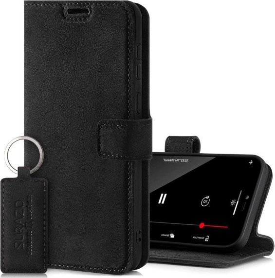 RFID Wallet case - Nubuk černý - TPU Černá 