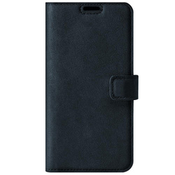 Wallet case - Nubuk Tmavě Modrá - Transparentní TPU