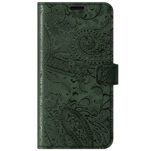 RFID Wallet case - Ornament Zelená - TPU Černá